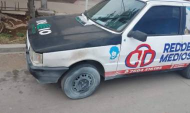 En Malargüe fue siniestrado un Móvil de un medio Local 