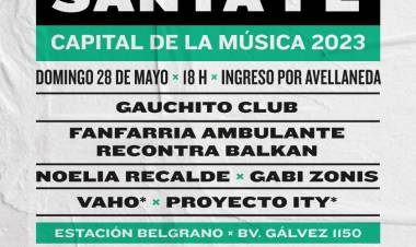 Este fin de semana largo se llevará a cabo el Festival Santa Fe Capital, con diversos artistas locales y nacionales
