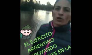 Efectivos del  Ejercito Argentino  se encuentran desplegados con diversos medios, brindando asistencia humanitaria a los habitantes.