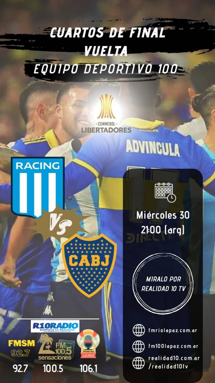 SERIE ABIERTA PARA EL RACING-BOCA EN LA VUELTA POR LOS CUARTOS DE LIBERTADORES