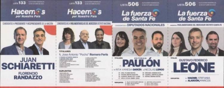 Elecciones 2023: las cinco boletas que estarán este domingo en el cuarto oscuro.